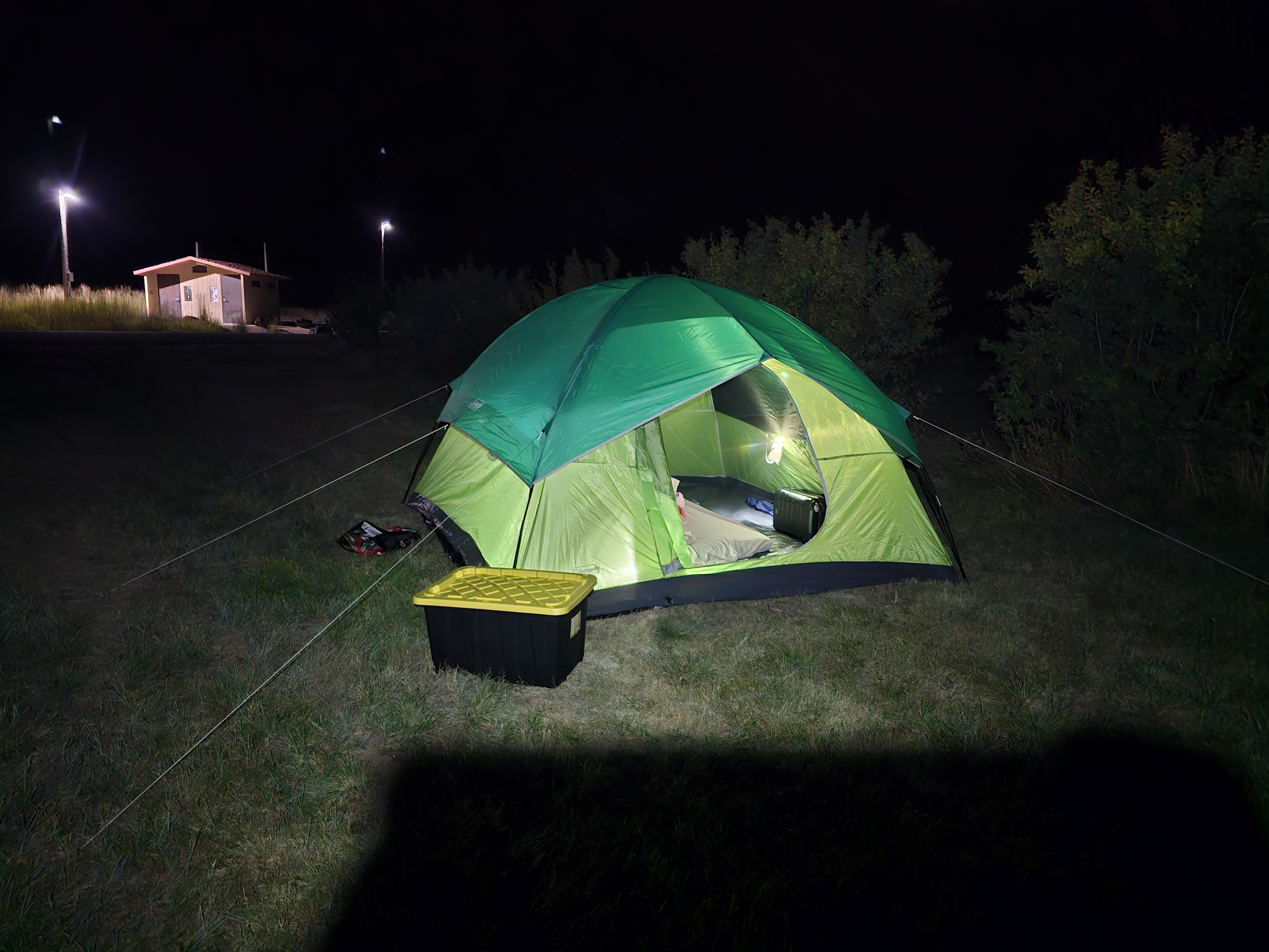 Here is one of our camping setups that we had in Wyoming.