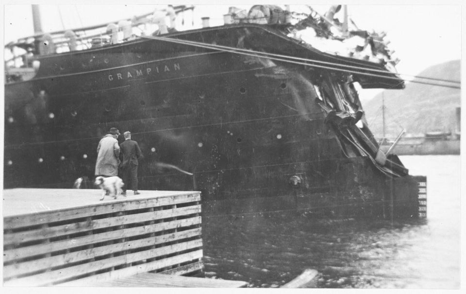 The SS Grampian hit an Icberg head on in 1919.